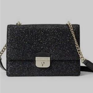 Kate Spade Sunset Lane Eden in Black Glitter Crossbody Purse $249